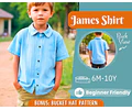 Shirt Sewing Pattern for Kids, Boy's Shirt Pattern, Kids Pattern, PDF Pattern, Beginner Pattern, Sewing Pattern Toddlers, Kids Shirt Pattern