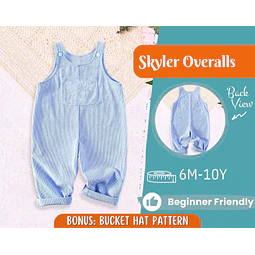 Overalls Sewing Pattern for Kids, Overalls Pattern, Kids Pattern, Jumpsuit Pattern, Beginner Pattern, Sewing Pattern Toddlers, Baby Pattern