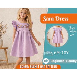 Dress Sewing Pattern for Kids, Dress Pattern, Kids Pattern, Summer Dress Pattern, Beginner Pattern, Sewing Pattern Toddlers, Baby Pattern