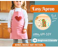 Apron Sewing Pattern for Kids, Apron Pattern, Kids Pattern, Pinafore Pattern, Beginner Pattern, Sewing Pattern Toddlers, Baby Sewing Pattern