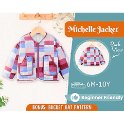Quilted Jacket Sewing Pattern for Kids, Coat Pattern, Kids Pattern, PDF Pattern, Beginner Pattern, Sewing Pattern Toddlers, Quilted Pattern