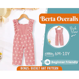 Overalls Sewing Pattern for Kids, Overalls Pattern, Kids Pattern, Jumpsuit Pattern, Beginner Pattern, Sewing Pattern Toddlers, Baby Pattern