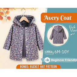 Coat Sewing Pattern for Kids, Coat Pattern, Kids Pattern, PDF Pattern, Beginner Pattern, Sewing Pattern Toddlers, Kids Jacket Pattern