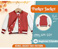 Jacket Sewing Pattern for Kids, Jacket Pattern, Kids Sewing Pattern, PDF Pattern, Beginner Pattern, Sewing Pattern Toddlers, Bomber Pattern
