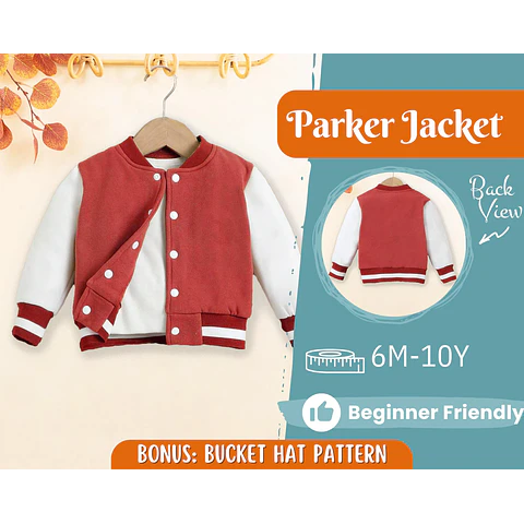 Jacket Sewing Pattern for Kids, Jacket Pattern, Kids Sewing Pattern, PDF Pattern, Beginner Pattern, Sewing Pattern Toddlers, Bomber Pattern