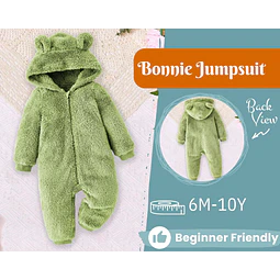 Jumpsuit Sewing Pattern for Kids, Hooded Jumpsuit, Kids Pattern, PDF Pattern, Beginner Pattern, Sewing Pattern Toddlers, Teddy Jumpsuit