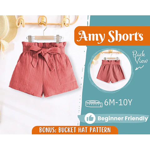 Shorts Sewing Pattern for Kids, Shorts Pattern, Kids Pattern, PDF Pattern, Beginner Pattern, Sewing Pattern Toddlers, Baby Sewing Pattern