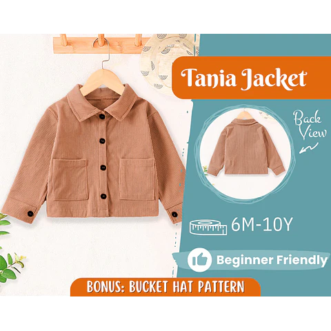 Jacket Sewing Pattern for Kids, Jacket Pattern, Kids Sewing Pattern, PDF Pattern, Beginner Pattern, Sewing Pattern Toddlers, Kids Pattern