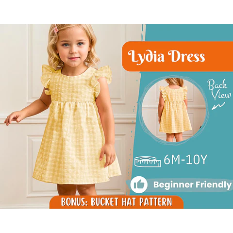 Dress Sewing Pattern for Kids, Dress Pattern, Kids Pattern, Summer Dress Pattern, Beginner Pattern, Sewing Pattern Toddlers, Baby Pattern