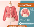 Girl Blouse Pattern, Sewing Pattern for Kids, Kids Pattern, Toddler Blouse Pattern, Beginner Pattern, Sewing Pattern Toddlers, Baby Pattern