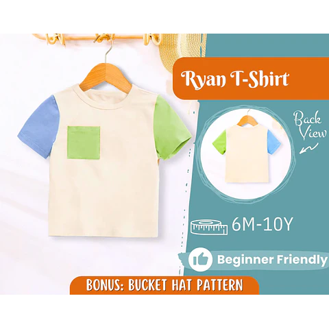 T-Shirt Sewing Pattern for Kids, Boy's T-Shirt Pattern, Kids Pattern, PDF Pattern, Beginner Pattern, Sewing Pattern Toddlers, Shirt Pattern