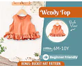 Top Sewing Pattern for Kids, Top Pattern, Kids Pattern, Girl Pattern, Beginner Pattern, Sewing Pattern Toddlers, PDF Pattern