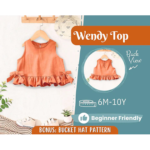 Top Sewing Pattern for Kids, Top Pattern, Kids Pattern, Girl Pattern, Beginner Pattern, Sewing Pattern Toddlers, PDF Pattern