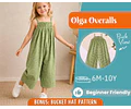 Overalls Sewing Pattern for Kids, Overalls Pattern, Kids Pattern, Jumpsuit Pattern, Beginner Pattern, Sewing Pattern Toddlers, Baby Pattern