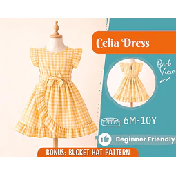 Dress Sewing Pattern for Kids, Dress Pattern, Kids Pattern, Girl Dress Pattern, Beginner Pattern, Sewing Pattern Toddlers, PDF Pattern