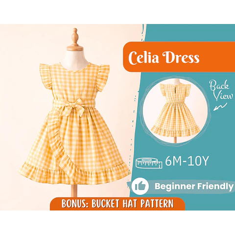 Dress Sewing Pattern for Kids, Dress Pattern, Kids Pattern, Girl Dress Pattern, Beginner Pattern, Sewing Pattern Toddlers, PDF Pattern