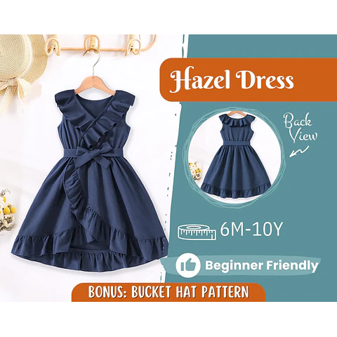 Dress Sewing Pattern for Kids, Dress Pattern, Kids Pattern, Girl Dress Pattern, Beginner Pattern, Sewing Pattern Toddlers, PDF Pattern