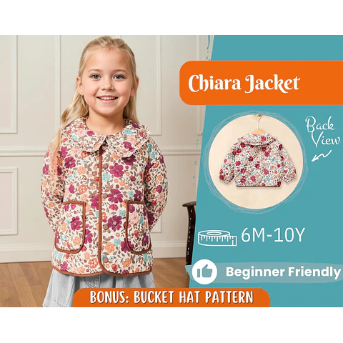 Jacket Sewing Pattern for Kids, Jacket Pattern, Kids Pattern, PDF Pattern, Beginner Pattern, Sewing Pattern Toddlers, Quilted Jacket Pattern