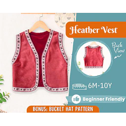 Vest Sewing Pattern for Kids, Kids Vest, Kids Pattern, PDF Pattern, Beginner Pattern, Sewing Pattern Toddlers, Waistcoat Sewing Pattern