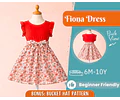 Dress Sewing Pattern for Kids, Dress Pattern, Kids Pattern, Summer Dress Pattern, Beginner Pattern, Sewing Pattern Toddlers, Baby Pattern