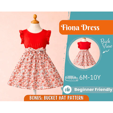 Dress Sewing Pattern for Kids, Dress Pattern, Kids Pattern, Summer Dress Pattern, Beginner Pattern, Sewing Pattern Toddlers, Baby Pattern