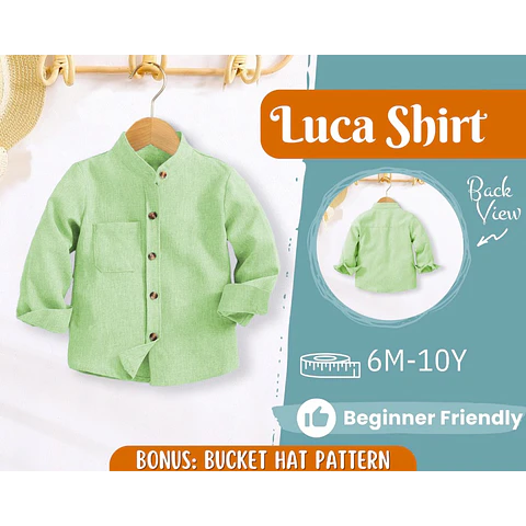 Shirt Sewing Pattern for Kids, Boy's Shirt Pattern, Kids Pattern, PDF Pattern, Beginner Pattern, Sewing Pattern Toddlers, Kids Shirt Pattern