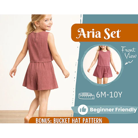Top and Shorts Pattern for Kids, Top Pattern, Kids Pattern, PDF Pattern, Beginner Pattern, Sewing Pattern Toddlers, Shorts Pattern, Easy Top