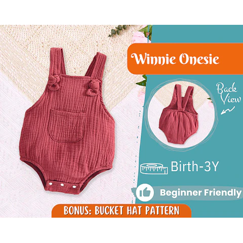 Bodysuit Sewing Pattern for Kids, Onesie Pattern with Snaps, Kids Pattern, Beginner Pattern, Baby Sewing Pattern, Baby Dungaree Pattern