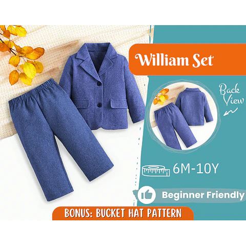 Blazer and Pants Pattern for Kids, Blazer Pattern, Kids Pattern, PDF Pattern, Beginner Pattern, Sewing Pattern Toddlers, Pants Pattern