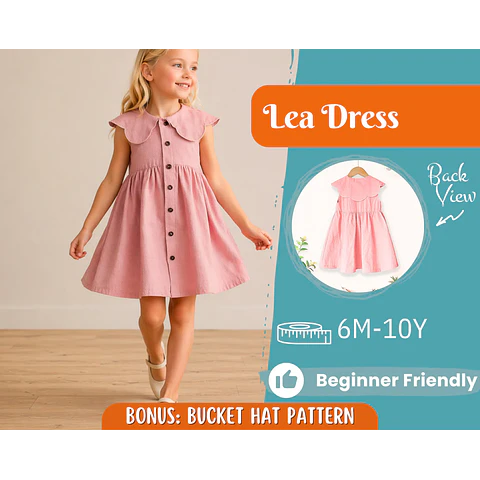 Dress Sewing Pattern for Kids, Dress Pattern, Kids Pattern, Girl Dress Pattern, Beginner Pattern, Sewing Pattern Toddlers, PDF Pattern