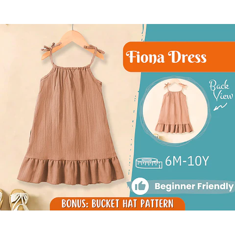 Dress Sewing Pattern for Kids, Dress Pattern, Kids Pattern, Summer Dress Pattern, Beginner Pattern, Sewing Pattern Toddlers, Baby Pattern