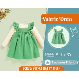 Dress Sewing Pattern for Kids, Dress Pattern, Kids Pattern, Beginner Pattern, Baby Sewing Pattern, Baby Girl Dress Pattern, Pinafore Dress