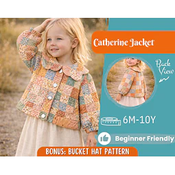 Quilted Jacket Sewing Pattern for Kids, Jacket Pattern, Kids Pattern, PDF Pattern, Beginner Pattern, Sewing Pattern Toddlers, Coat Pattern
