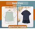Sewing Patterns for Boys, Sewing Patterns, Kids Patterns, Top Pattern, Boys Pattern, Baby Patterns, Beginner Kids Pattern, Beginner Patterns