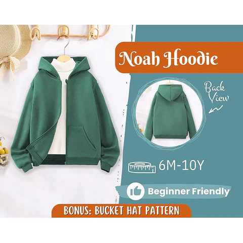 Hoodie Sewing Pattern for Kids, Sweatshirt Pattern, Kids Pattern, PDF Pattern, Beginner Pattern, Sewing Pattern Toddlers, Boy Hoodie Pattern