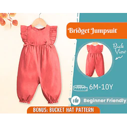 Jumpsuit Sewing Pattern for Kids, Overalls Pattern, Kids Pattern, Jumpsuit Pattern, Beginner Pattern, Sewing Pattern Toddlers, Baby Pattern