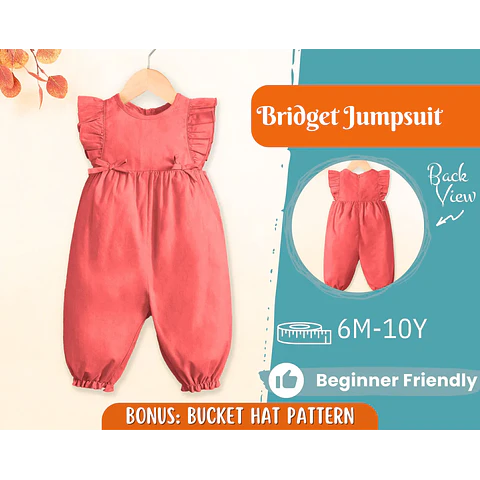 Jumpsuit Sewing Pattern for Kids, Overalls Pattern, Kids Pattern, Jumpsuit Pattern, Beginner Pattern, Sewing Pattern Toddlers, Baby Pattern