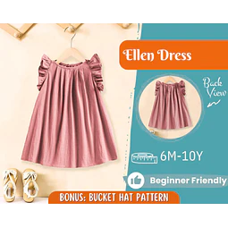 Dress Sewing Pattern for Kids, Dress Pattern, Kids Pattern, Summer Dress Pattern, Beginner Pattern, Sewing Pattern Toddlers, Baby Pattern