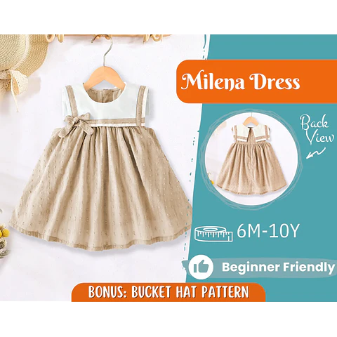 Dress Sewing Pattern for Kids, Dress Pattern, Kids Pattern, Summer Dress Pattern, Beginner Pattern, Sewing Pattern Toddlers, Baby Pattern