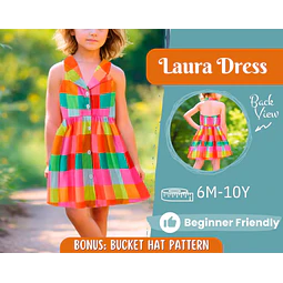 Dress Sewing Pattern for Kids, Dress Pattern, Kids Pattern, Summer Dress Pattern, Beginner Pattern, Sewing Pattern Toddlers, Baby Pattern