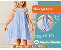 Dress Sewing Pattern for Kids, Dress Pattern, Kids Pattern, Girl Dress Pattern, Beginner Pattern, Sewing Pattern Toddlers, PDF Pattern
