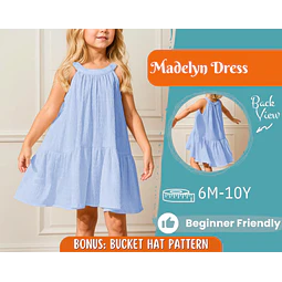 Dress Sewing Pattern for Kids, Dress Pattern, Kids Pattern, Girl Dress Pattern, Beginner Pattern, Sewing Pattern Toddlers, PDF Pattern