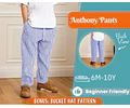 Pants Sewing Pattern for Kids, Elastic Waistband Pants Pattern, Kids Pattern, Baby Sewing Pattern, Beginner Pattern, Sewing Pattern Toddlers