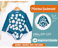 Swimsuit Sewing Pattern for Kids, Swimsuit Pattern, Kids Pattern, Bodysuit Pattern, Beginner Pattern, Sewing Pattern Toddlers, PDF Pattern