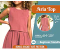 Top Sewing Pattern for Kids, Top Pattern, Kids Pattern, Girl Pattern, Beginner Pattern, Sewing Pattern Toddlers, PDF Pattern