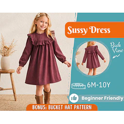 Dress Sewing Pattern for Kids, Dress Pattern, Kids Pattern, Easy PDF Pattern, Beginner Pattern, Sewing Pattern Toddlers, Baby Sewing Pattern