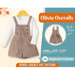 Overalls Sewing Pattern for Kids, Overalls Pattern, Kids Pattern, Romper Pattern, Beginner Pattern, Sewing Pattern Toddlers, PDF Pattern