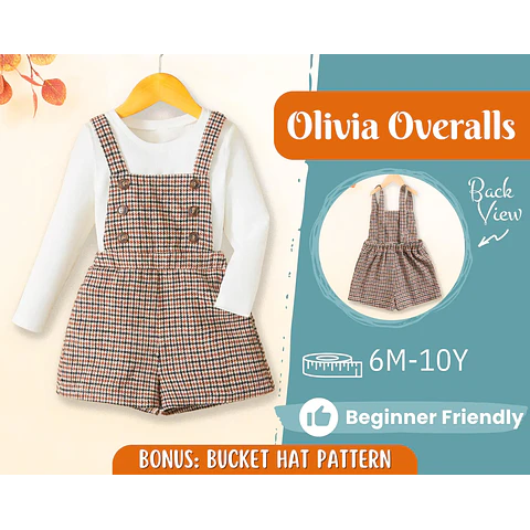 Overalls Sewing Pattern for Kids, Overalls Pattern, Kids Pattern, Romper Pattern, Beginner Pattern, Sewing Pattern Toddlers, PDF Pattern