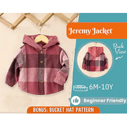 Jacket Sewing Pattern for Kids, Jacket Pattern, Kids Sewing Pattern, PDF Pattern, Beginner Pattern, Sewing Pattern Toddlers, Kids Pattern