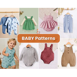 Kids Bundle, Overalls for Babies, Sewing Patterns for Kids PDF, PDF Pattern, Dress Pattern, Baby Sewing Patterns, Baby Patterns, Baby Bundle